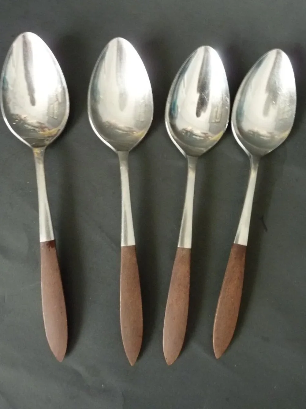 Vintage‎ EPIC Eco Forged Stainless Steel Utensil Set of 4 spoons